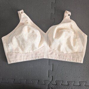 playtex bra 42 D nude lace beige wireless #95 plus size